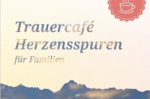 Skizze des Weißen Engels auf dem Waldfriedhof Memmingen, mit bunten Blumen und einer Stele mit Namenskugeln